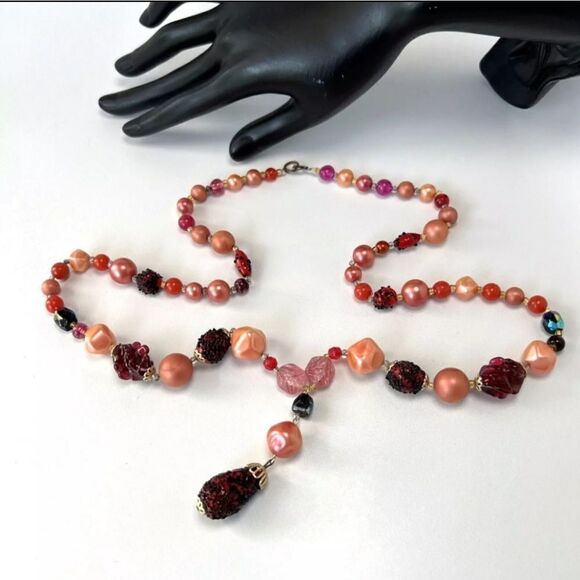 Red & Pink Glass Uranium wedding Cake - Picture 1 of 16